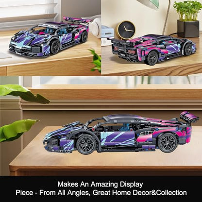 WINGIFT 934 Piece Sports Car Building Blocks Toys Boys or Adults Kits, 1:14 Race Car Model Building Set, Adult Collectible Model Cars Set to Build, STEM Super Cars Sets for Boys Girls Age 6-12, 8-14 - style: 1329 Pieces