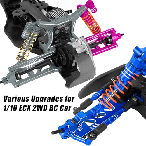 RC Driveshafts Axles Upgrades Part for 1/10 ECX 2WD Series RC Car,Harden Steel #45 Rear Drive Shaft CVD & Front Axles Hops Up,Black