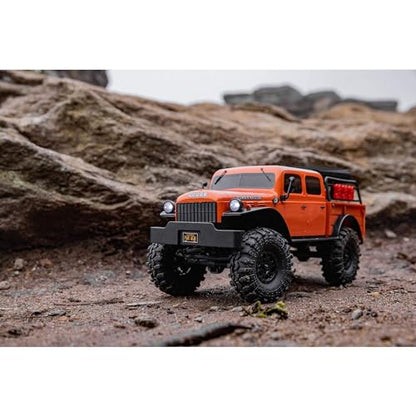 Axial RC Truck SCX24 40's 4 Door Dodge Power Wagon Orange1/24 4 Wheel Drive-RTR (Everything Needed to Run Included) AXI00007T1 - color: Orange