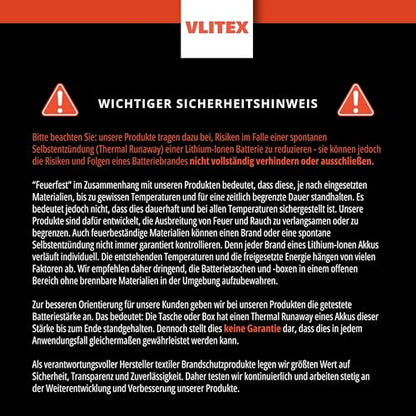 Lithium Battery Storage Box L (Large) | Engineered in Germany | Fireproof E-Fiberglass & Silicone Blend | Certified Lipo Safe Bag Container
