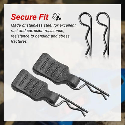 RC Body Clips with Pull Tabs 1/24 1/28 RC Clips for RC Truck Crawler Drift Buggy Compatible with Axial SCX24 WLtoys K969 K989 P929 (50-Pack)
