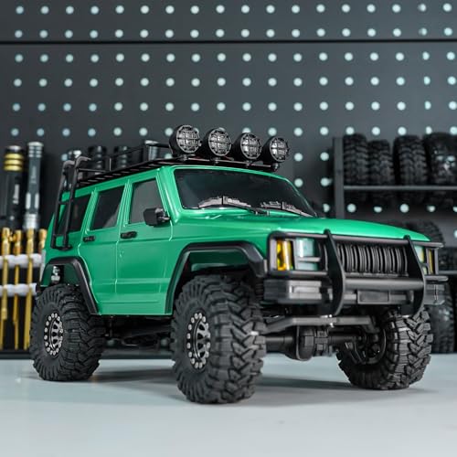 INJORA Roof Rack with LED Spotlights and Ladder Accessory for 1/18 TRX4M