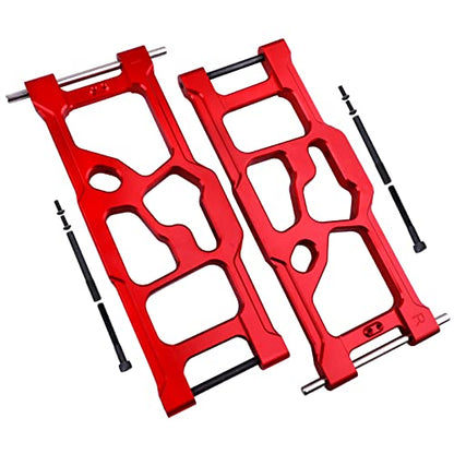 Aluminum Rear Lower Suspension Arms for ARRMA Kraton 8S BLX 1/5 Scale RC Truck (1 Pair), Replaces ARA330590 Upgrades (Red) - color: Red