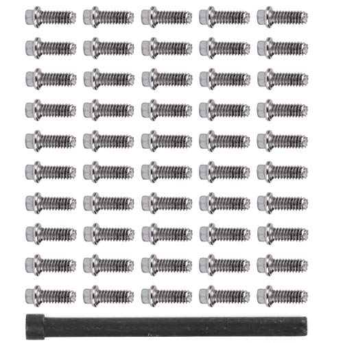 VGEBY RC Car Screw 50Pcs RC Car Wheel Rims Hub Screws Stainless Steel Screws for 1/10 RC Crawler Car - size: M2