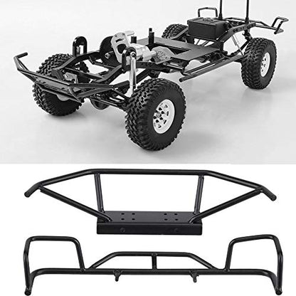 RC Car Bumper, Metal Front Rear Bumper for 1/10 Scale RC Crawler Bumper with Heavy Duty Protection for Off Road Enthusiasts