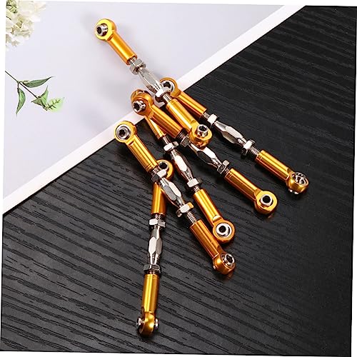 Toddmomy 6pcs Adjustable Turnbuckle Rod Kit Rod Links for Rc Truck CNC Machined Easy to Install - color: Yellow