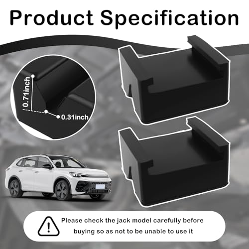 2PCS Rubber Jack Stand Pads for 2-3 Ton,Anti-Slip Heavy Duty Pinch Weld Jack Pad for Providing Cushioning Protection,Professional Pinch Weld Jacks Adapter Car Accessories