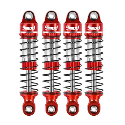 53mm Shocks Aluminum Threaded Shock Absorber Oil Damper for TRX4M 1/18 RC Crawler Upgrade Parts (Red)