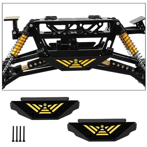 Brass Black Coating Side Plates Pedal Body Bracket for 1/24 RC Crawler Axial AX24 Car DIY Chassis Frame Kit Metal Upgrade Parts