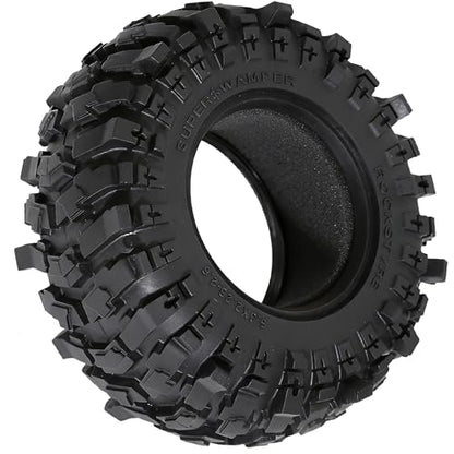 2.6'' Crawler Tires Rubber Mud Tyres OD 5.3'' (4PCS) for Axial SCX10 TRX4/6 GEN7/8 FCX10 RBX10 MJX H8H MK07 KM4 4082/83 1/7 1/8 1/10 Crawler Car (D) - color: D