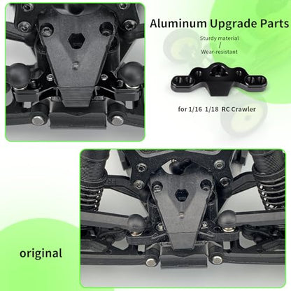 RC Car Aluminum Front Camber Block for 1/16 Losi Mini-B 1/18 Mini-T | CNC Machined Front Upper Arm Tie Rod Mount Black RC Car Buggy Upgrades Parts Accessories