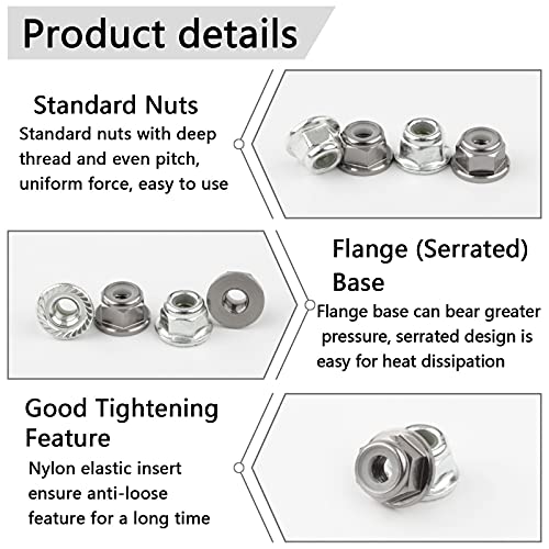 16pcs M4 Lock Nuts Set for 1/10 RC Car - Titanium Gray Aluminum & Silver Steel with Hex Driver | RC Tool Kit & Nut Driver for Traxxas Axial Tamiya Wheel Replacement - color: Gray & Silver
