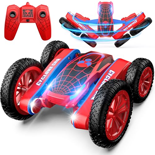 Spider RC Crawler with Cyclone Mode, Rechargeable, Ages 4-12 | 4WD RC crawler with Cyclone mode, all-terrain tires, rechargeable batteries, dual motors and 2.4GHz control - color: Cyclone-black