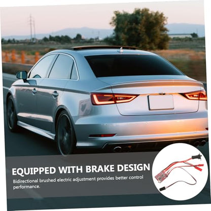 Cabilock Waterproof Dual Way Brushed ESC with Brake 30A Speed Controller for RC Boats and Cars Adjustable Button Switch High Performance Brushed ESC