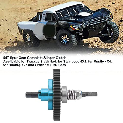 Generic 54T Differential Slipper Clutch Assembly for Slash 4x4 High Strength Aluminum Steel Upgrade Parts (Blue) - color: Blue