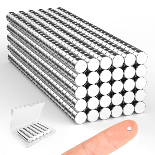 Mini Magnets, 3x2 mm Small Round Magnetic 600 Pack | Rare Earth Neodymium Fridge Magnet for Home Kitchen Office School Hobby Handcraft Woodworking Miniature Model Base, Silver - size: 3x2 mm