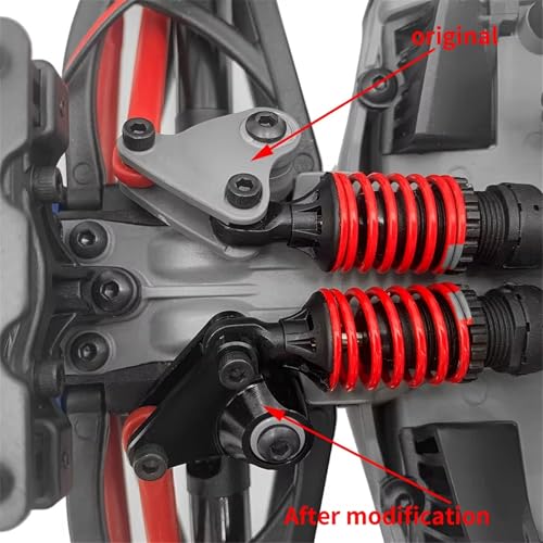 RC Cars Crawler Parts Compatible with Mini for E-Revo for VXL for Brushless 1/16 RC Crawler Car Upgrade Parts Aluminum Alloy Front Rear Shock Mount Tower Stand