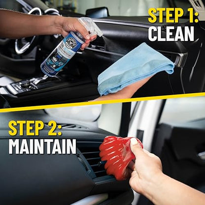 Chemical Guys, 10-Piece Interior Cleaning Kit, Cleaner, Brushes, Gel & Bag | Reaches vents, seams and screens most sprays miss, a complete set to detail every surface, and a solid gift - style: KIT + BAG
