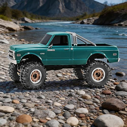 0.7” Wheel & Mud Terrain Tire Set for 1/30 RC Crawler, -1.00mm Offset, Axial SCX30 & Redcat Ascent-32, CNC Aluminum Rims, 5mm Hex, Shims Screwdriver Included, Pre-Assembled, 4 pcs, Red - color: Red, size: Loose-dirt-mud-bite