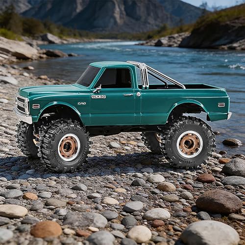 0.7” Wheel & Mud Terrain Tire Set for 1/30 RC Crawler, -1.00mm Offset, Axial SCX30 & Redcat Ascent-32, CNC Aluminum Rims, 5mm Hex, Shims Screwdriver Included, Pre-Assembled, 4 pcs, Brown - color: Brown, size: Loose-dirt-mud-bite