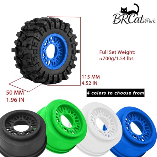 12/14/17mm Hex Hubs RC Truck Tires and Wheels for Slash 2WD 4X4,Arrm a Senton,Axia1,Rc 4wd,Red cat RC Truck,BRCatWPark RC Short Course Truck Wheels and Tires w/Sponge,(4Pcs) Black - color: Black - (12/14/17mm Hex)