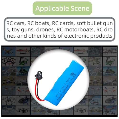 Rc Car Battery - 2 Pack 3.7V 1200mah Li-ion Batteries Rechargeable for Double Sided Rc Stunt Car RC Trucks Small RC Boat Remote Control Toy Cars E35 DE38 DE40 DE50 with USB