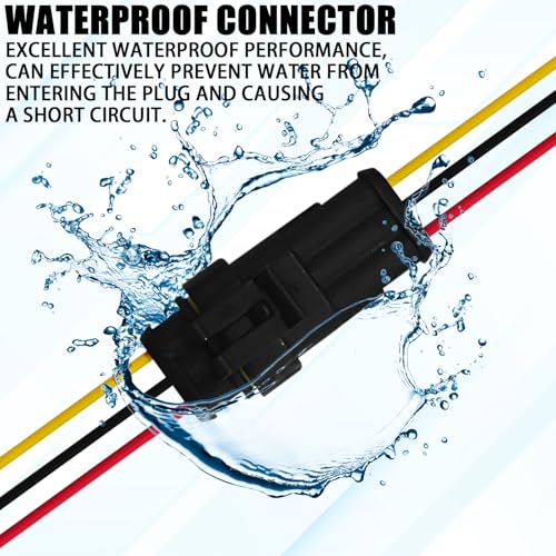 3 Pin 18 AWG Waterproof Electrical Wire Connector Kit, Push-in Quick Wire Connector with Male/Female Plugs & 10cm Pigtails, 1.5mm Series Terminal Plug for Car, Truck, Boat (5 Pack) - size: 3 Pin-5pack