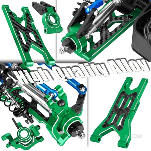 RC Upgrades Part for 1/10 Granite/Senton 3S & Mega550,Shock,A-Arm,Caster Block,Steering Blocks,Stub Axle Carriers,Links,Gearbox,Center Driveshaft Axles,Support,25T Spline,Steering,Green - color: Green - (Upgrades Part)