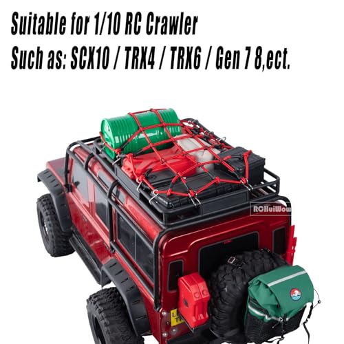 RC Upgrades Part 1/10 TRX4 TRX6 SCX10 Red cat,Luggage Net,Sleeping Bag,Luggage Bag,Luggage Case,Decorative Package,Fuel Tanks,Sand Ladder,Oil Drum,Toolbox,Style A - style: Style A-1set