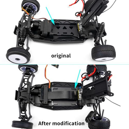 RC Car Aluminum Alloy Battery Tray Holder for 1/24 Buggy Losi Micro-B Upgrade