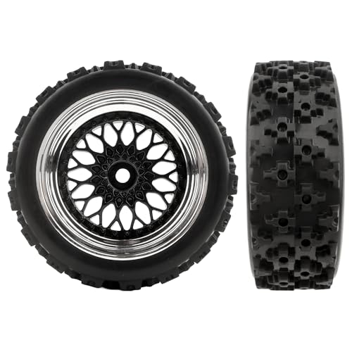 1/10 Scale On Road Rubber RC Tires Wheel Rims 12mm Hex Compatible with Tamiya TT01 TT02 XV01 Traxxas 4 Tec 2.0 Kyosho WR8 Sakura D3 WLtoys 144001 HPI Touring Racing Car