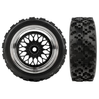 1/10 Scale On Road Rubber RC Tires Wheel Rims 12mm Hex Compatible with Tamiya TT01 TT02 XV01 Traxxas 4 Tec 2.0 Kyosho WR8 Sakura D3 WLtoys 144001 HPI Touring Racing Car