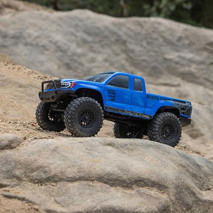 Axial RC Truck 1/24 SCX24 Base Camp 4x4 Rock Crawler Brushed RTR (Everything Needed to Run is Included) - Blue, AXI-1219T2 - color: Blue