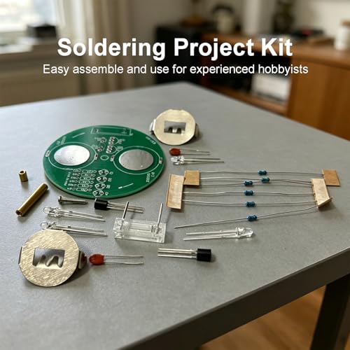 ISolderStore Soldering Project Soldering Practice Kit LED Rotating Desk Gyroscope DIY Kit Electronics Kit for Beginner