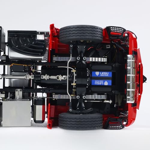 LESU wheelfun 1/14 RC Tractor Truck for 3363 1851 Heavy Metal Chassis 3-Speed Transmission Lock Differential Front Hook Equipment Rack Light Sound I6S Radio Construction Vehicle Hobby Grade Model