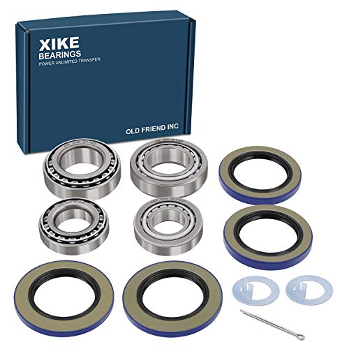 XiKe 2 Set Fits 5,200-6,000 lb Axles Trailer Wheel Hub Kit | Include 25580/20 ＆ 15123/245 Bearings, 21333TB, 22333TB /10-10, 10-36 Seal and Cotter Pin. - size: 25580/20 ＆ 15123/245 + Seal ID 2.125'' ＆ 2.250'', style: Pack 2 Set