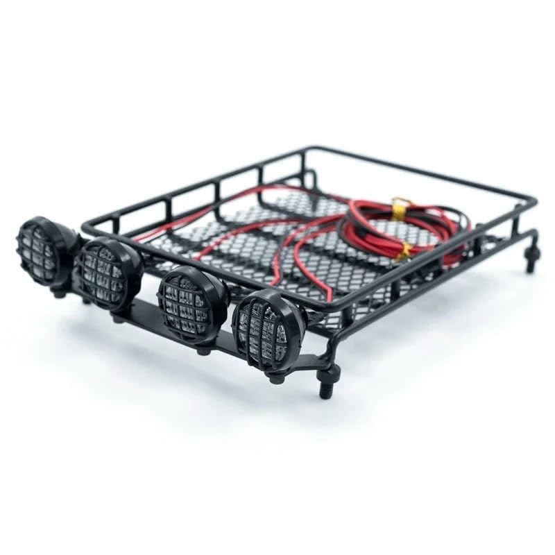Universal Roof Racks With LED Light For 1/14 1/12 1/10 RC Crawler Car SCX10 CC01 MN D90 D91 D99 MN90 MN99S(B) - size: B