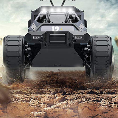 Mostop Remote Control Crawler High Speed Tank Off-Road 4WD RC Car 2.4 Ghz RC Army Truck 1/12 Drift Tank RC Tank for Kids Adults