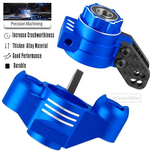 RC Upgrades Part for 1/8 Kraton/Outcast/Notorious 6S BLX,Alloy Front Rear Suspension Arms,Front Knuckles Steering Blocks &Rear Hub Stub Axle Carriers,Wing Mount &Wheelie Bar Set,Navy Blue - color: Navy Blue(1set)