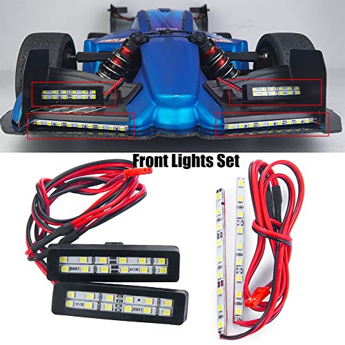 1:7th RC Led Light Kit Headlight Taillights Front/Rear Lamp for 1/7th ARRMA Limitless F1 RC Car Upgrades