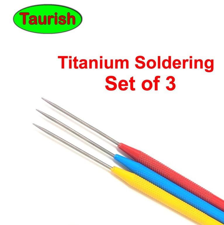 Deluxe Titanium Soldering Pick 3 Pieces Set, 6-1/2 Inches