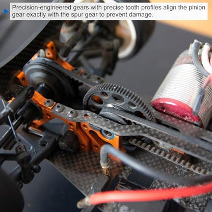 2Pcs 32P Steel Pinion Gear Set 21T 22T for 5mm Shaft Hardened Steel Pinion Gear with Screws and Hexagonal Wrench for RC