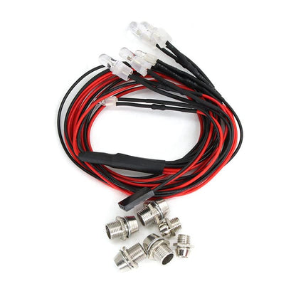 2 Sets RC 6 LED Light Kit Accessories RC Headlights/Taillight Kit for 1/10 Crawler Car Axial SCX10 D90 D110 TRX4 TRX6 Redcat Upgrades Parts - color: Gray