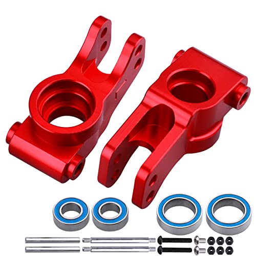 Aluminum Rear Hub Set for 1/10 Losi Tenacity All Replaces LOS234020: for Tenacity TT Pro 4WD SCT/DB Pro Lasernut U4 Upgrades (Red)
