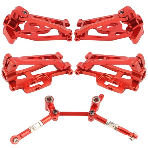 Upgrade Aluminum Suspension Arms & Steering Knuckle Kit & Shock Tower & Steering Linkage Accessory Replacement Spare Parts for H14BM 14210 14209 JC14EP HP141 HP141S 1/14 Scale RC Car Trucks