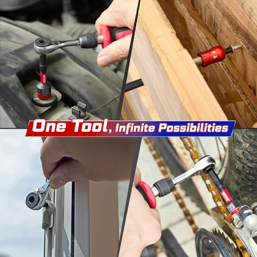 21 Pieces Tool Kit Include Mini Ratchet Wrench, S2 Steel Screwdriver Bit, Mini Screwdriver Handle, Magnetic Locking Bit Holde, Socket Wrench Nut Driver Set. Portable Hand Tools Set for Repair - style: RM021-US
