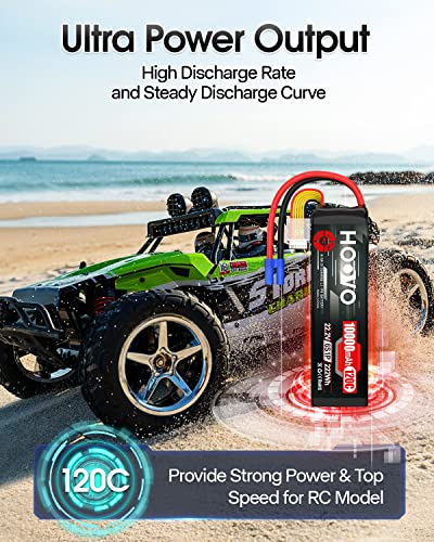 HOOVO 6S Lipo Battery 22.2V 10000mAh 120C RC Battery EC5 Plug 2 Pack | Soft Case,Compatible for RC Cars, Drones, DJI, FPV, RC Plane, Racing Hobby - style: 6S 10000mAh Lipo Battery EC5