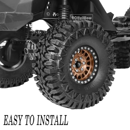 1.9 Inch RC Crawler Tires Skins Soft Rubber Off-Road Tyres for 1/10 TRX4 TRX6 SCX10 90046 AX103007 D90 Gen7 MST VS4-10,RCHuiWow High Grip Mud Terrain Tyres,Styled - style: StyleD(4pcs)