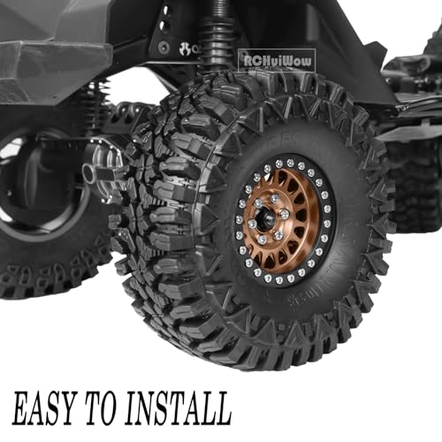 1.9 Inch RC Crawler Tires Skins Soft Rubber Off-Road Tyres for 1/10 TRX4 TRX6 SCX10 90046 AX103007 D90 Gen7 MST VS4-10,RCHuiWow High Grip Mud Terrain Tyres,Styled - style: StyleD(4pcs)