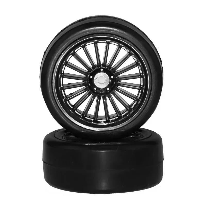 RC Car Toys For HSP For HPI Sprint 2 Drift RS4 1:10 4Pcs/2pcs 26mm Rubber RC Tyres Wheel Rims Hex 12 On Road 4WD(2pcs) - color: 2pcs